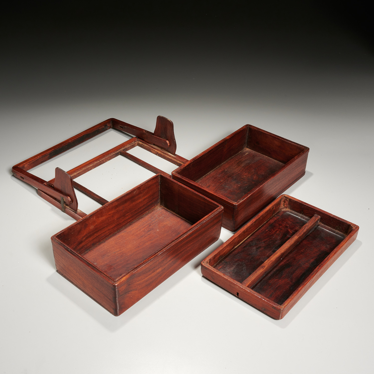 Chinese huanghuali two-tier picnic box, Tihe - Image 3 of 6