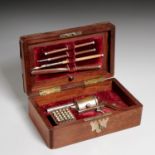 Rare Victorian "gun box" travelling writing set