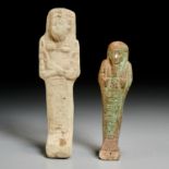 (2) Ancient Eqyptian Ushabti figures, ex-museum