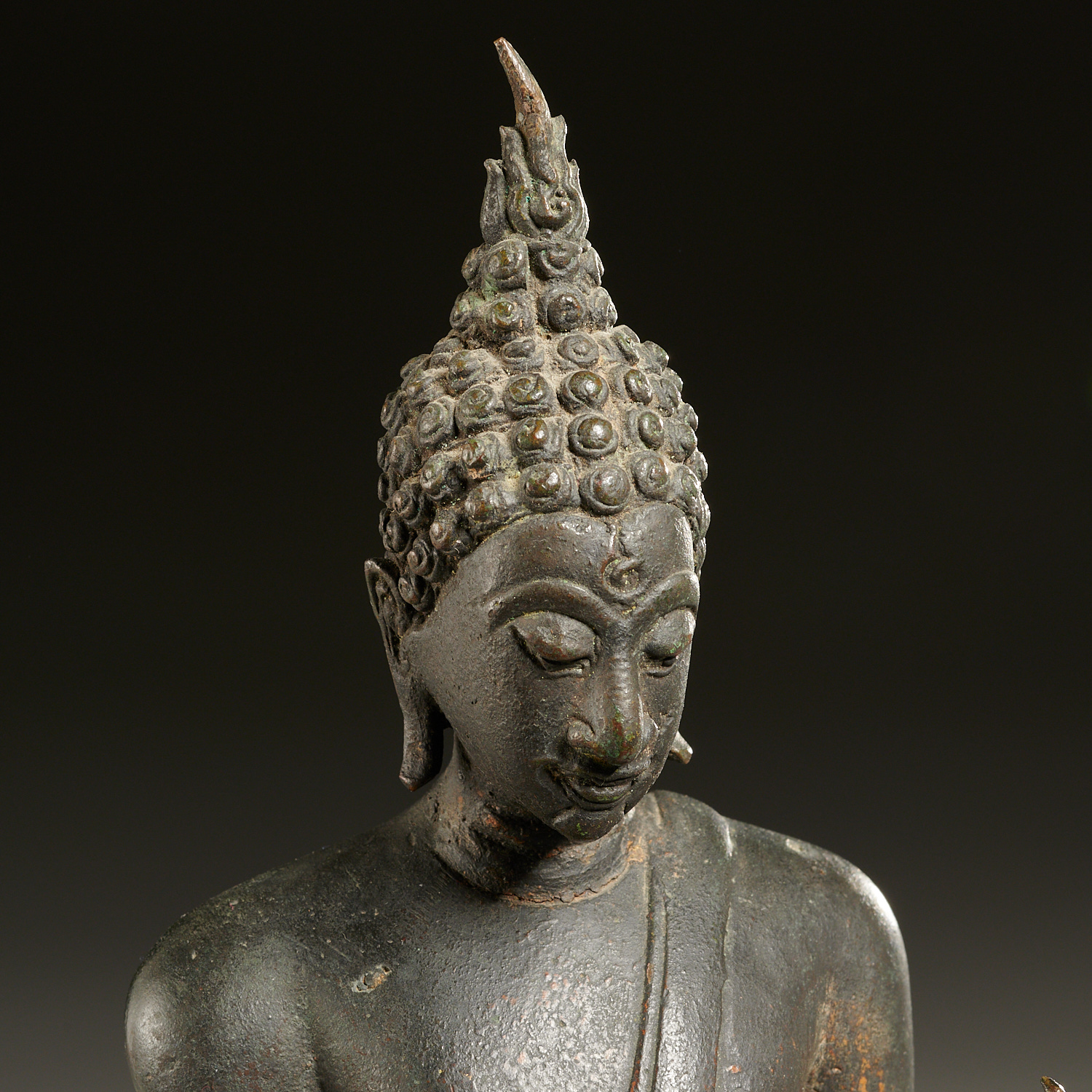 Good Thai bronze walking Buddha - Image 2 of 7