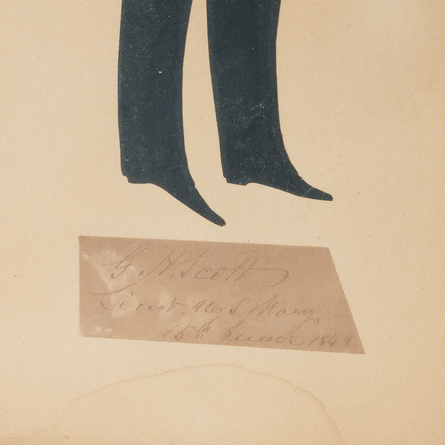 Auguste Edouart, pair of silhouettes, 1842 - Image 4 of 9