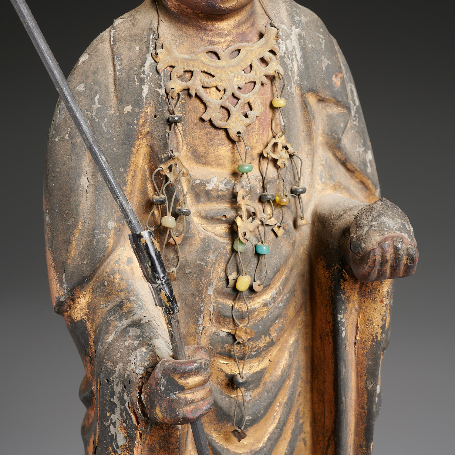 Old Japanese giltwood figure of Jizo (Ksitigarbha) - Image 5 of 5