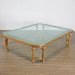 Large P.E. Guerin style gilt bronze coffee table