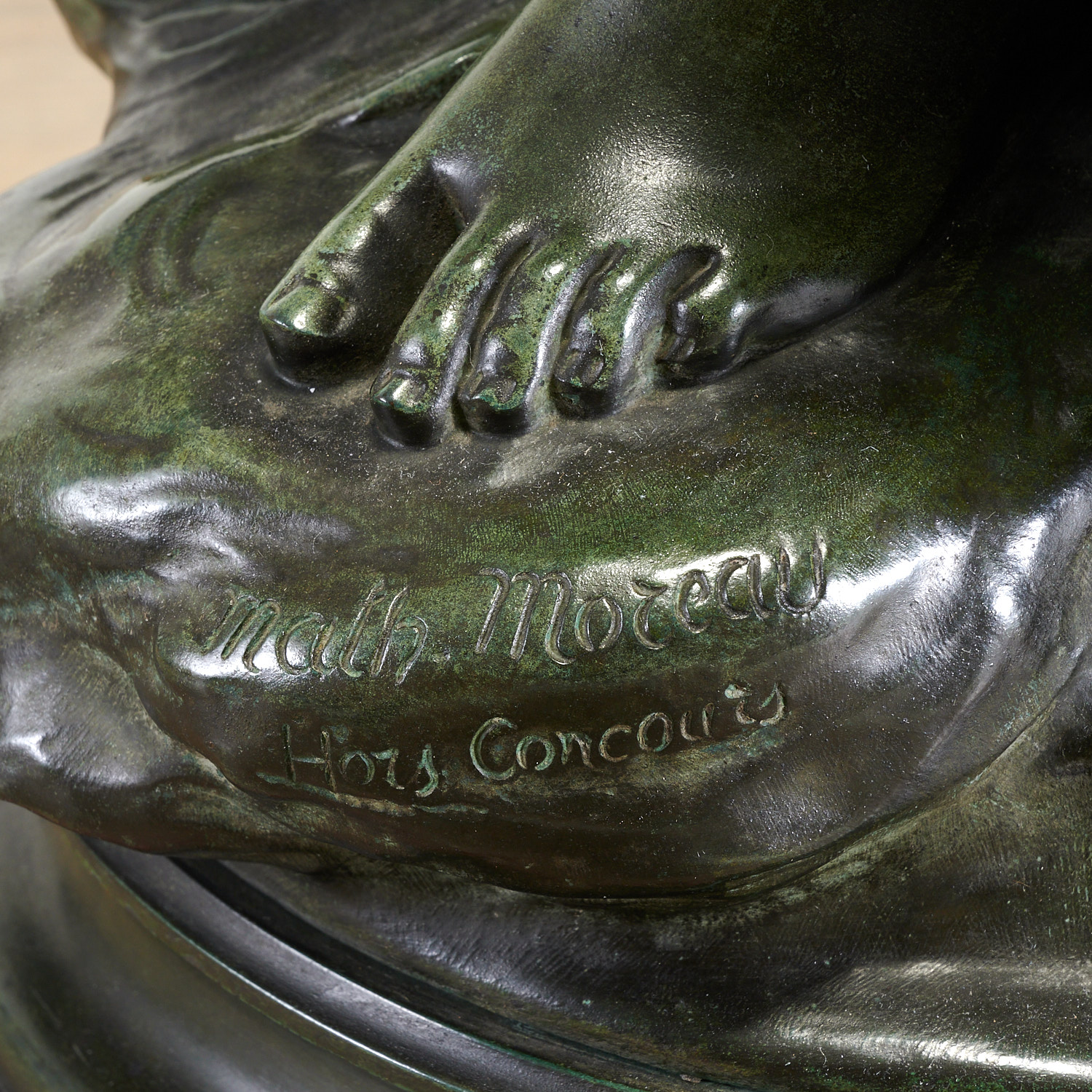 Mathurin Moreau, large bronze statue - Image 3 of 5