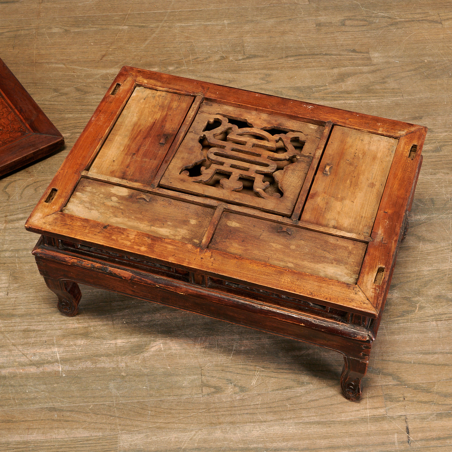 Unusual Chinese hardwood traveling scholar's table - Image 4 of 8