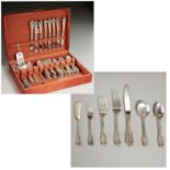 (68) piece Wallace sterling Grand Baroque flatware