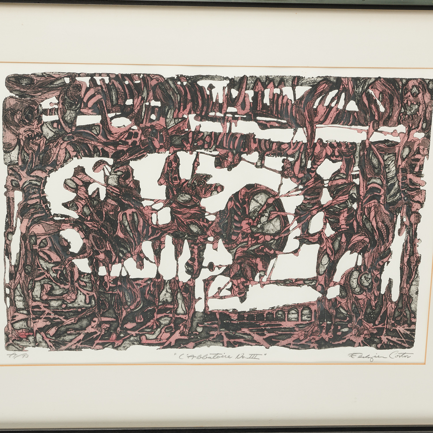Eldzier Cortor, aquatint etching, artist's proof - Image 2 of 7