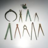 (10) Ancient Roman bronze tools, ex-museum