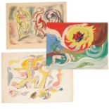 Andre Masson, (3) lithographs in color