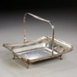 George V sterling silver cake basket