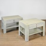 Juan Pablo Molyneux, faux shagreen nightstands