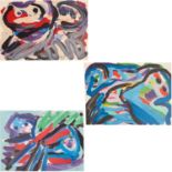 Karel Appel, (3) lithographs, c. 1979