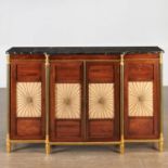 Nice Regency parcel gilt marble top side cabinet