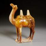 Chinese brown glazed pottery Bactrian camel