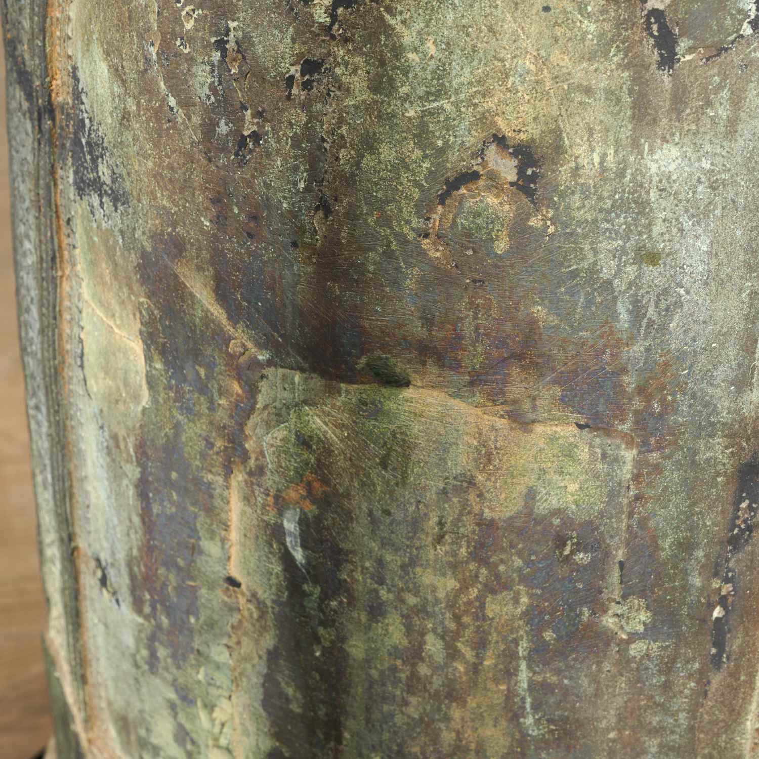 Large Thai bronze temple bell and stand - Image 5 of 8