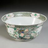 Large Chinese famille verte bowl