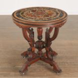 Renaissance Revival specimen marble table