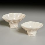 (2) Chinese Dehua porcelain libation cups