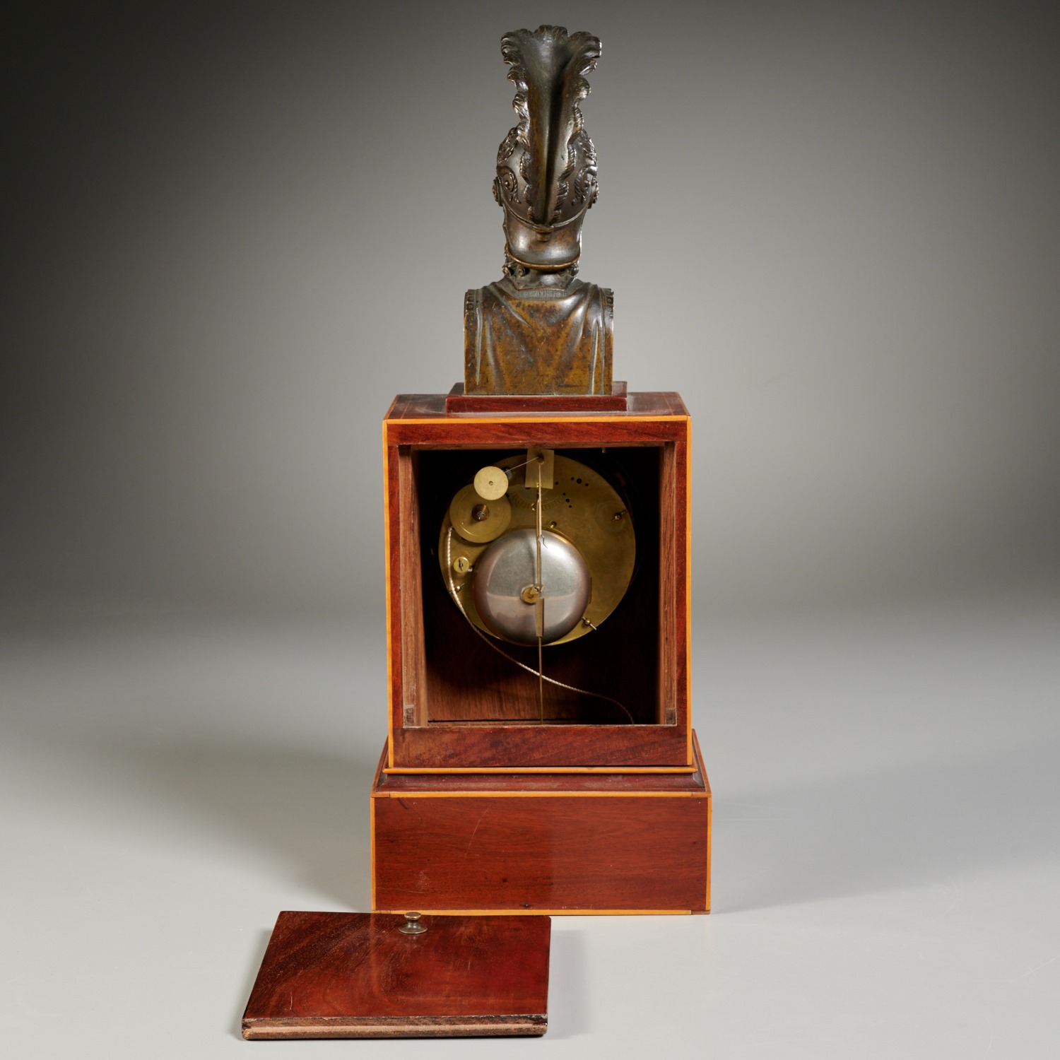 Louis Philippe bronze and mahogany mantel clock - Image 4 of 6