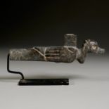 Old Cherokee steatite stone bird effigy pipe