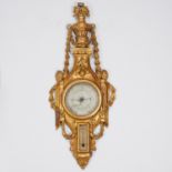 Louis XVI giltwood wheel barometer