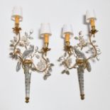 Maison Bagues (attrib), pair "Perroquet" sconces