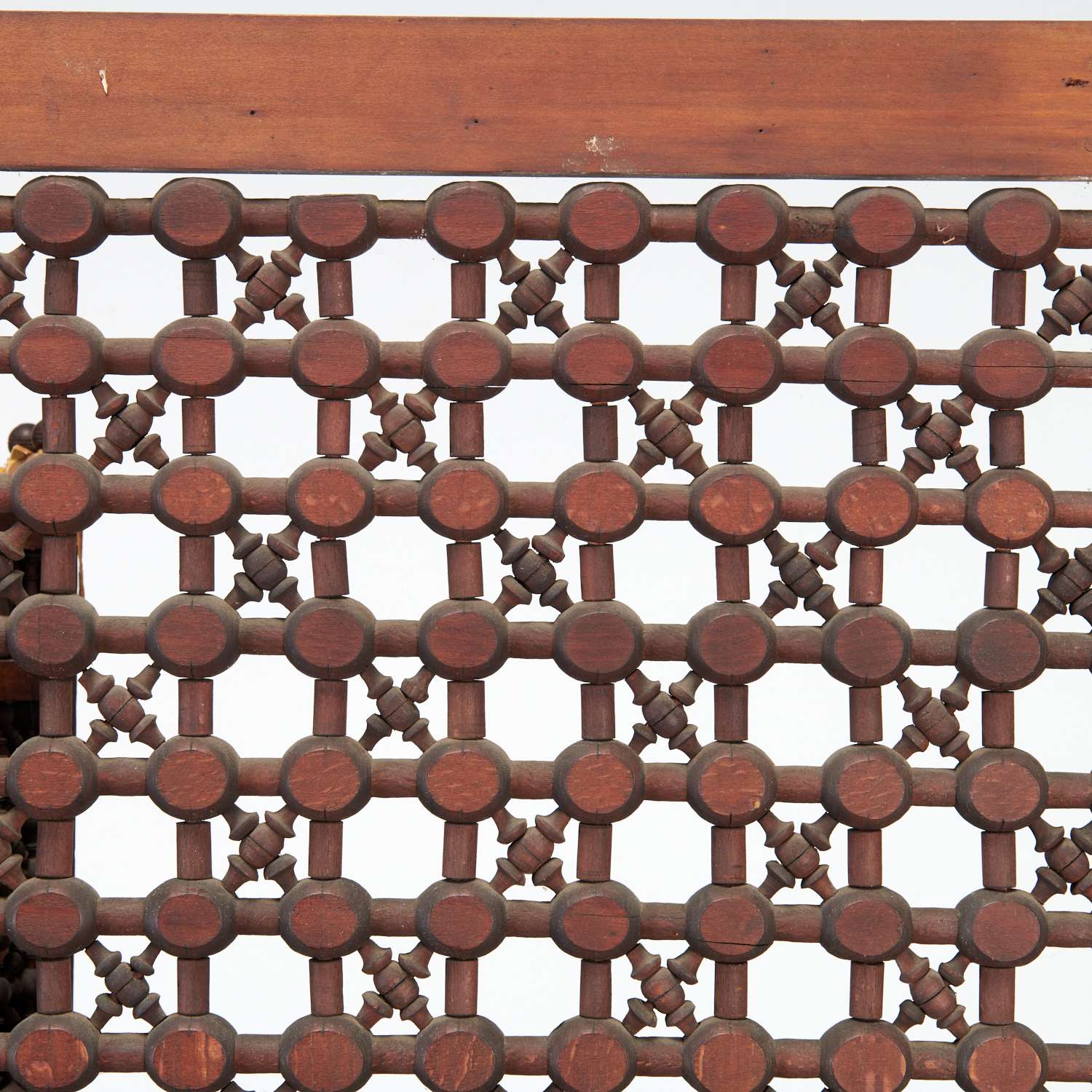 Antique North African hardwood mashrabiya screen - Image 3 of 6