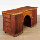 Unusual Regency mahogany tambour door desk