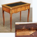 Louis XVI period writing table, ebeniste signed