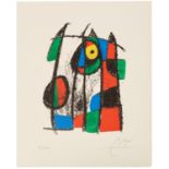 Joan Miro, color lithograph, 1975