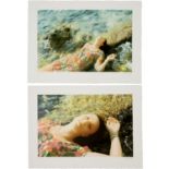 Yigal Ozeri, pair of silkscreen prints