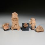 Pre-Columbian carved earthenware antiquities