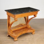 Biedermeier cherry and birchwood pier table