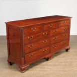 George III inlaid mahogany mule chest