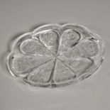 Rare Fritchie "Rock Crystal" glass dish