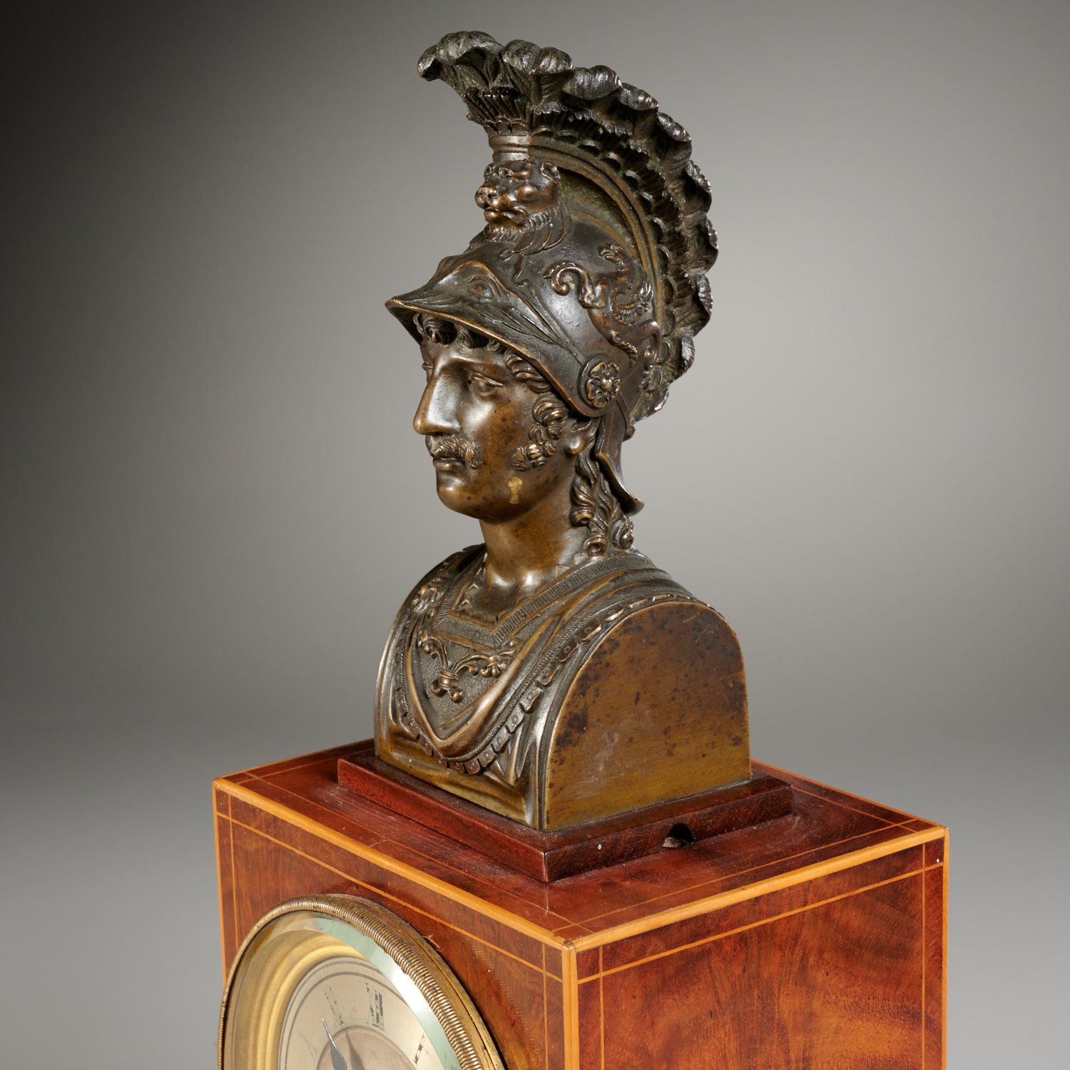 Louis Philippe bronze and mahogany mantel clock - Image 2 of 6