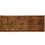 Antique Thai gilt decorated wood panel