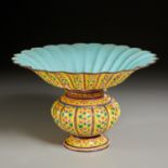 Royal Thai copper enameled spittoon