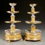 Pair Palais Royal, Paris tiered dessert stands