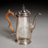 George II sterling silver lighthouse coffee pot