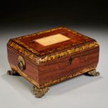 Regency ormolu mounted parquetry casket