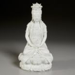 Chinese monochrome white porcelain Guanyin