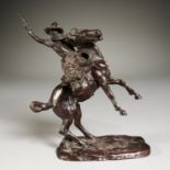 C. M. Russell (after), bronze figural group