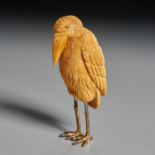 Faberge hardstone and gilt bronze bird figure