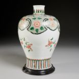 Chinese famille verte meiping porcelain vase