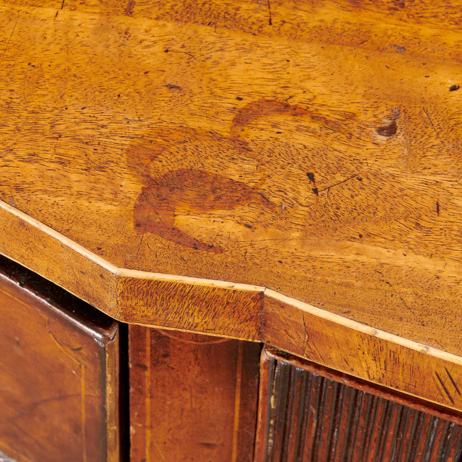 Unusual Regency mahogany tambour door desk - Image 4 of 5