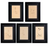 Salvador Dali (attrib), (5) ink drawings