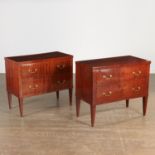 Pair Northern European petit commodes