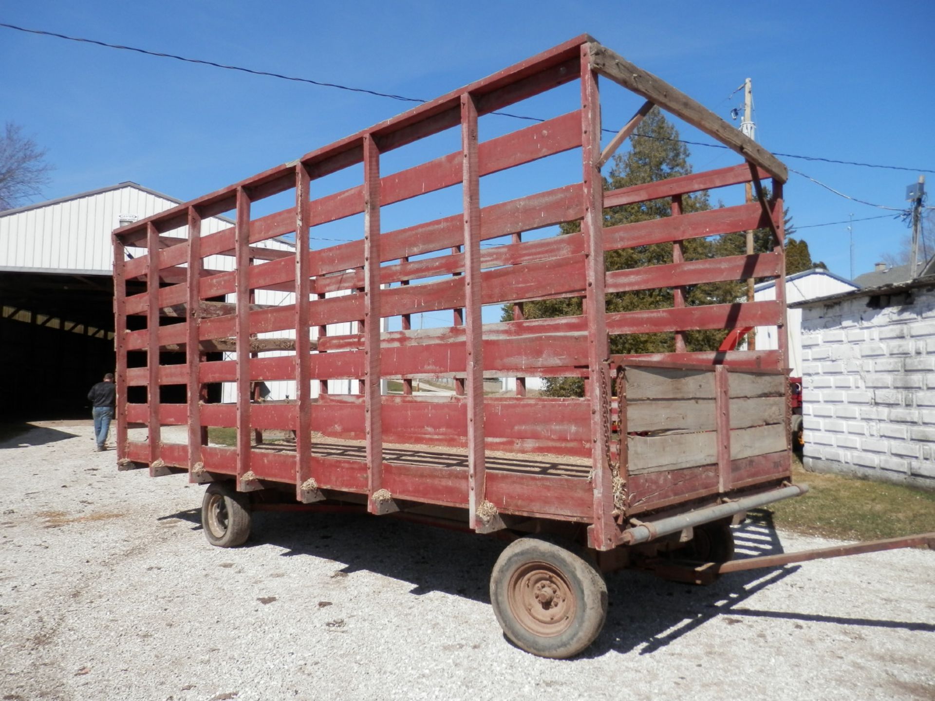 WOODEN KICK BALE WAGONS (2)