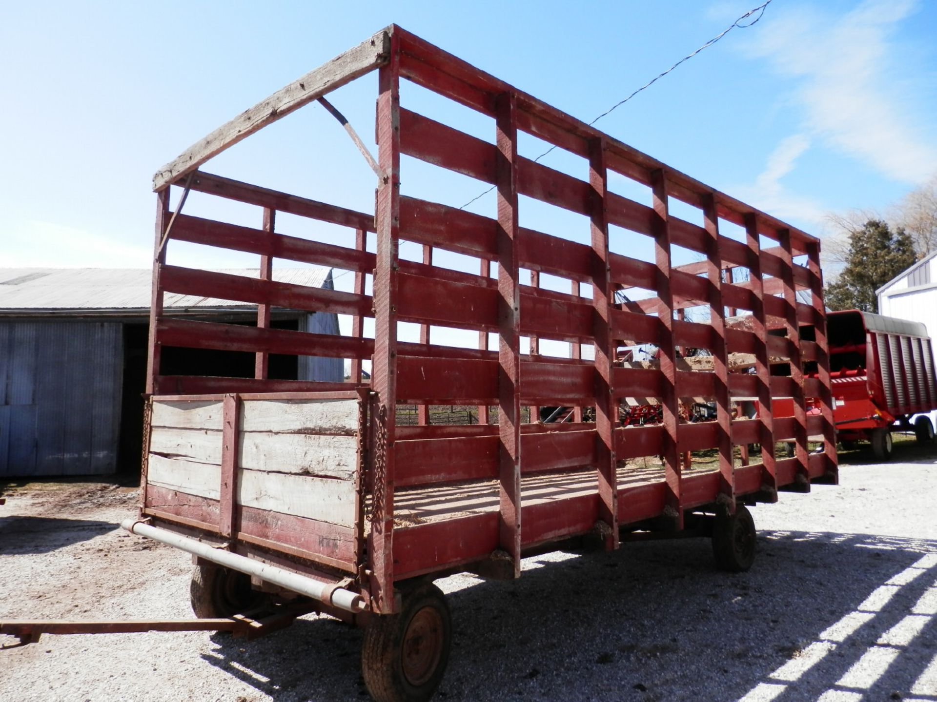 WOODEN KICK BALE WAGONS (2) - Image 2 of 4